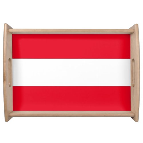 Bright Festive Christmas Red White Wide Stripes Serving Tray