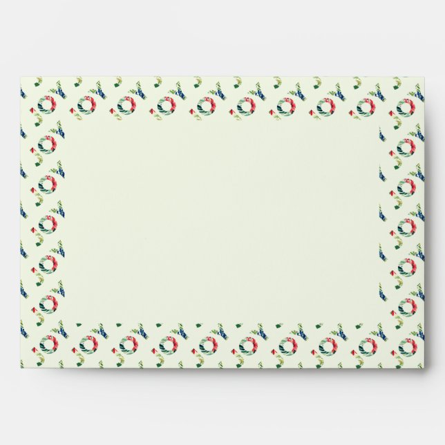 Bright Festive Joy To The World Merry Christmas Envelope (Front)