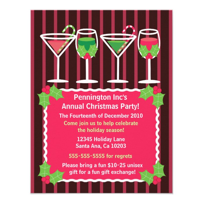 Bright Festive Office Christmas Party Invitation