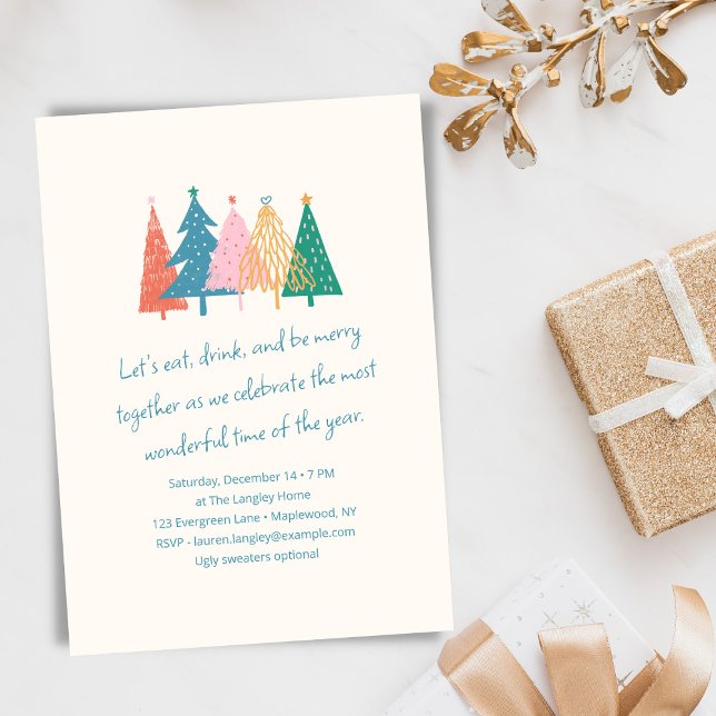 Bright Festive Simple Cute Christmas Holiday  Invitation (Creator Uploaded)
