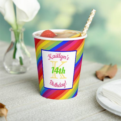 Bright Fiesta Stripes  Birthday Party Paper Cups