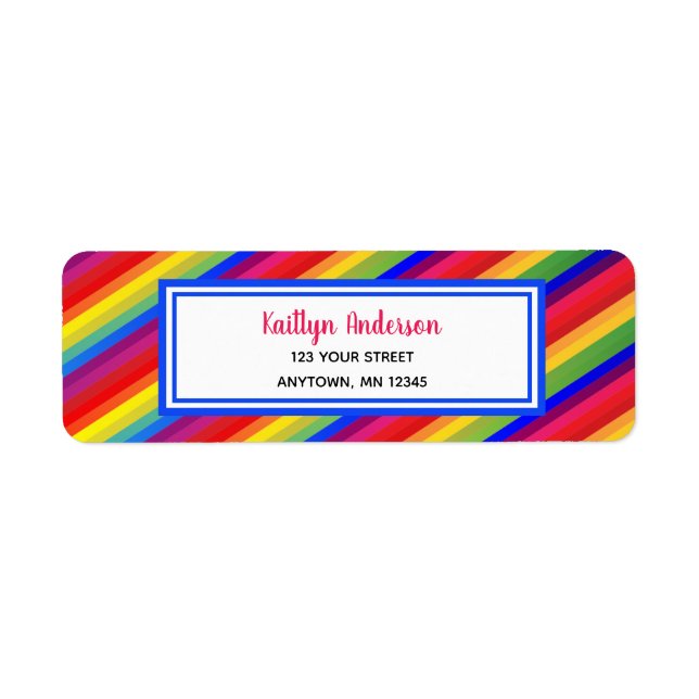 Bright Fiesta Stripes | Return Address Label (Front)