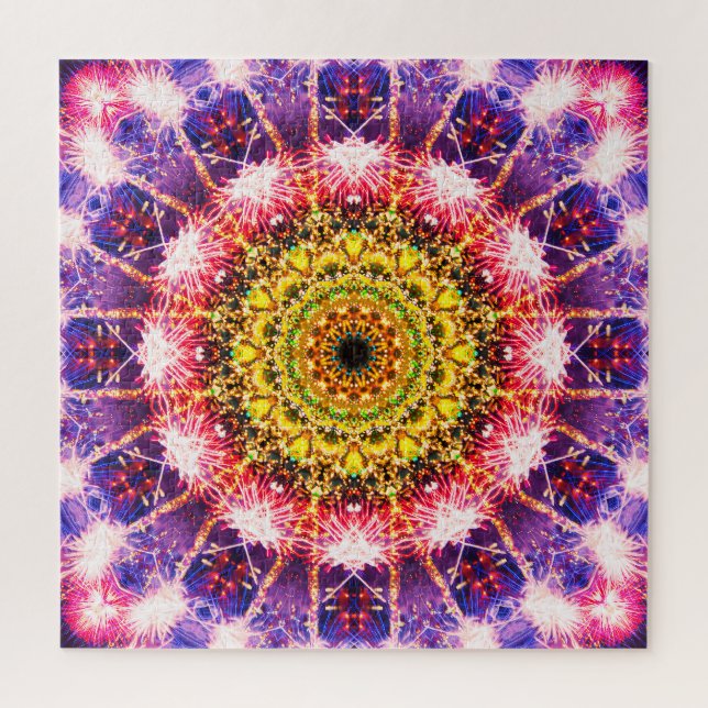 Bright Fireworks Mandala Jigsaw Puzzle (Vertical)