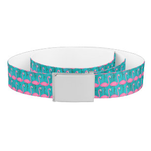 Bright Flamingo Pattern Belt