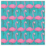 Bright Flamingo Pattern Fabric