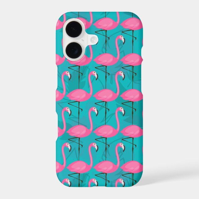 Bright Flamingo Pattern Iphone Case (Back)