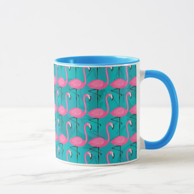 Bright Flamingo Pattern Mug (Right)