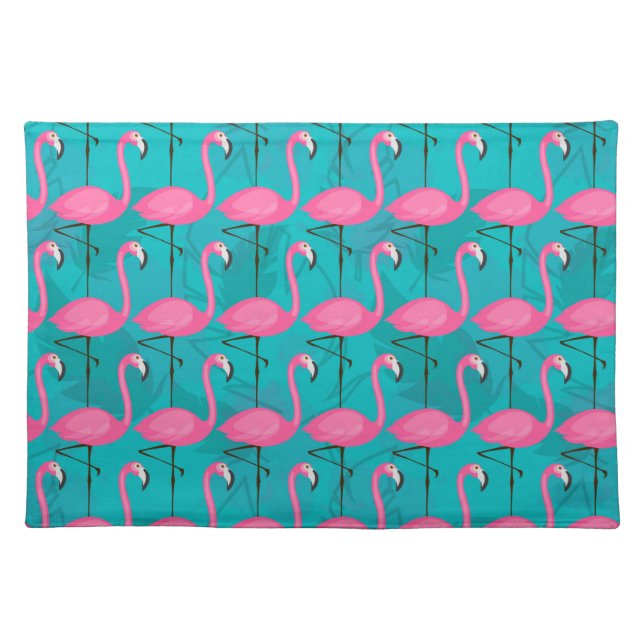 Bright Flamingo Pattern Placemat (Front)