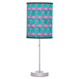 Bright Flamingo Pattern Table Lamp