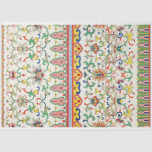 Bright floral asian pattern tissue paper