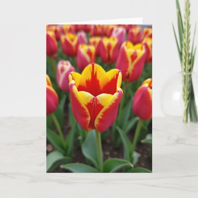 Bright Floral Blossom Art Card (Front)