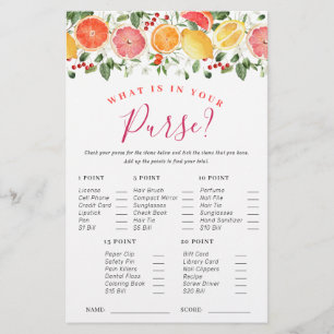 Bright Floral Citrus Slice Bridal Shower Game