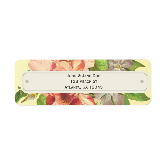 Bright, Floral Customizable Labels (Front)