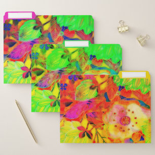 Bright floral file folder