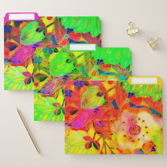 Bright floral file folder (Set)