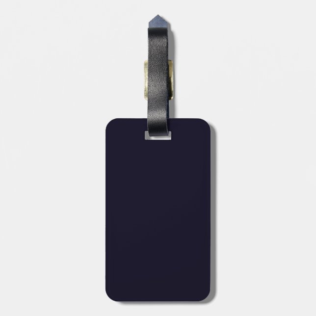 Bright Floral Flower Luggage Tag Modern Design (Back Vertical)