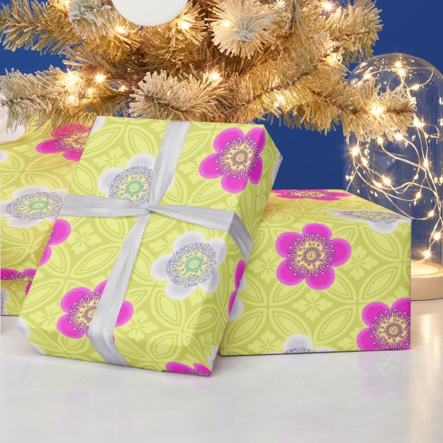 Bright Floral for Birthdays & Gifts Wrapping Paper (Holidays)