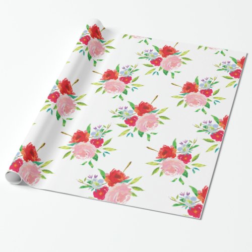 Bright Floral Gift Wrapping Paper