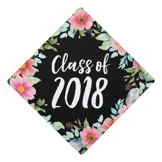 bright floral graduation cap topper zazzle com