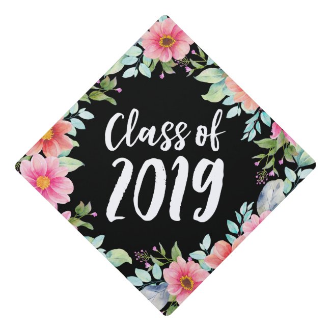 Bright Floral | Graduation Cap Topper