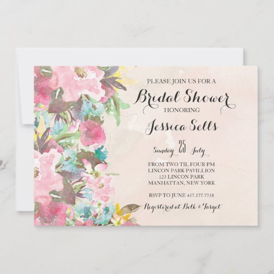 Bright Floral Invitation | Zazzle.com