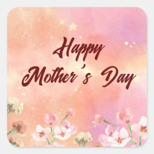 Bright Floral Mother's Day 2024 Square Sticker