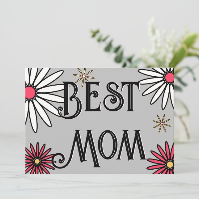 Bright Floral Mother's Day Card (Standing Front)