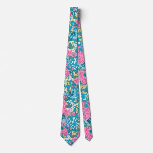 Bright Floral Neck Tie