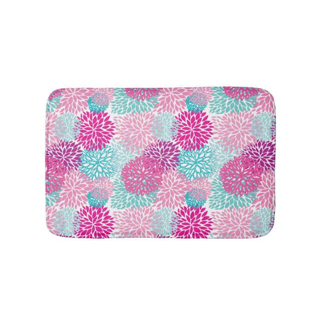 Bright Floral pattern 2 Bathroom Mat (Front)