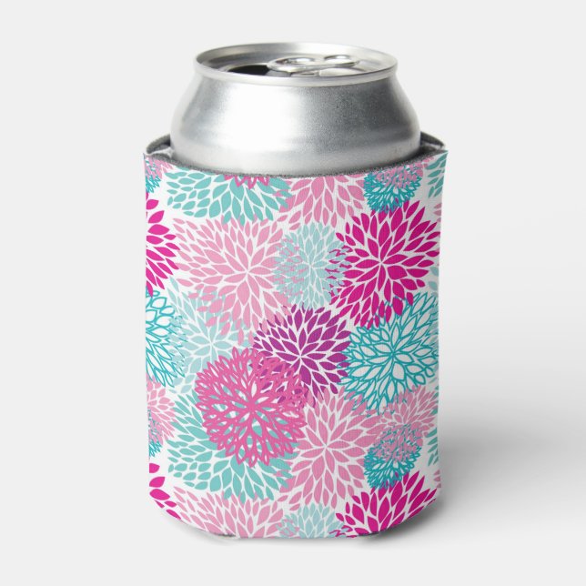 Bright Floral pattern 2 Can Cooler (Can Front)