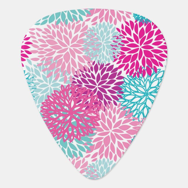 Bright Floral pattern 2 Guitar Pick (Front)