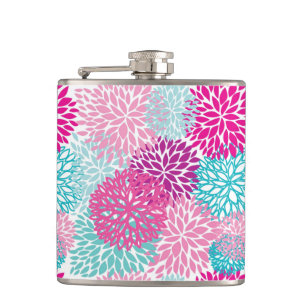 Bright Floral pattern 2 Hip Flask