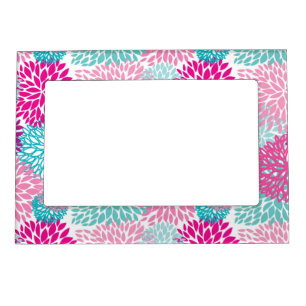 Bright Floral pattern 2 Magnetic Frame
