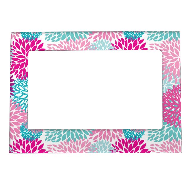 Bright Floral pattern 2 Magnetic Frame (Front)