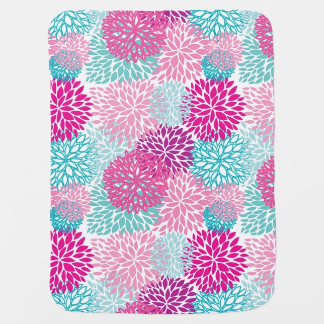 Bright Floral pattern 2 Stroller Blanket (Front)