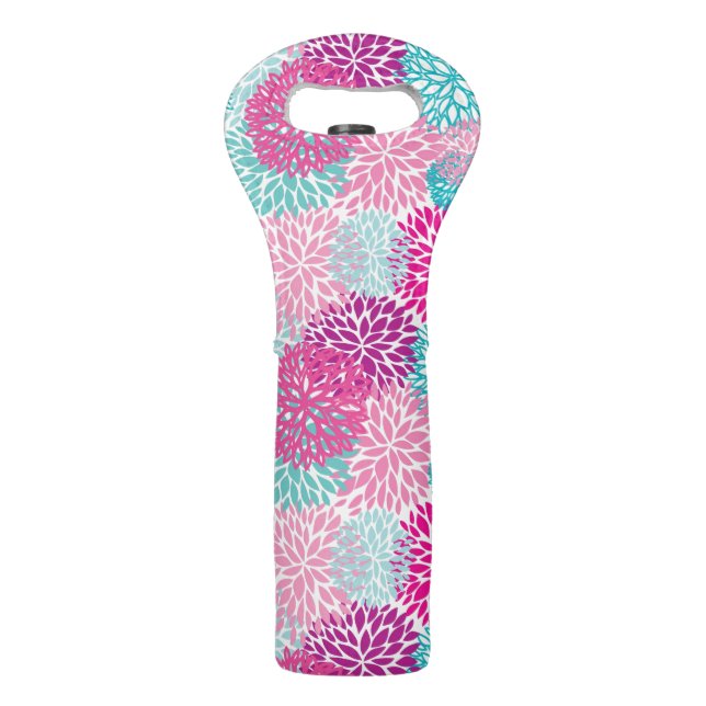 Bright Floral pattern 2 Wine Bag (Front)