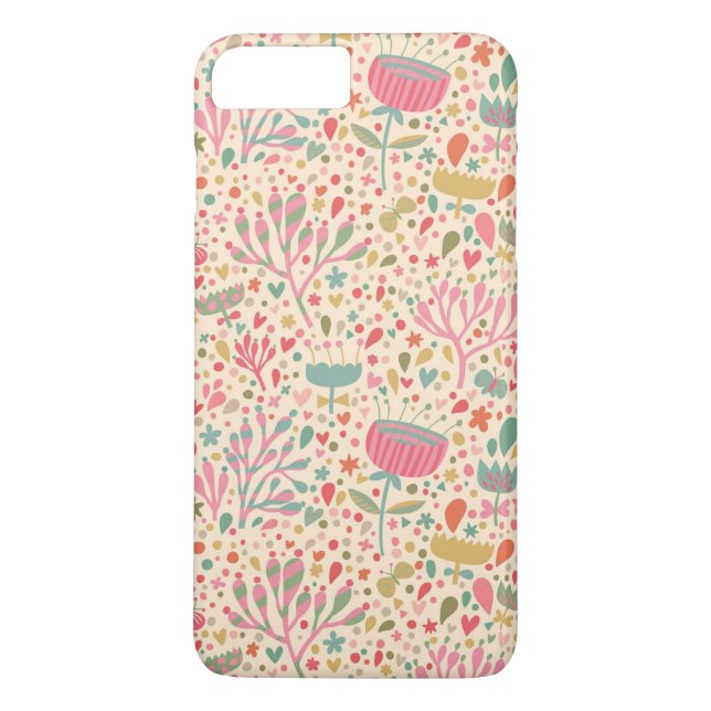 Bright floral pattern Case-Mate iPhone case (Back)