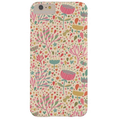 Bright floral pattern barely there iPhone 6 plus case