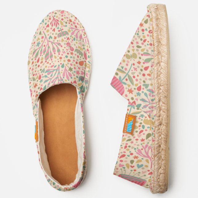 Bright floral pattern espadrilles (Side)