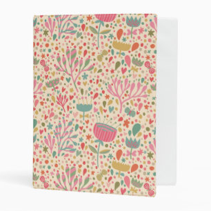 Bright floral pattern mini binder