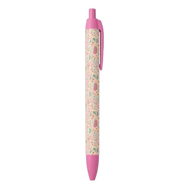 Bright floral pattern pen (Bottom (Vertical))