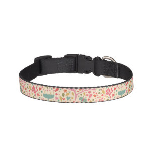 Bright floral pattern pet collar