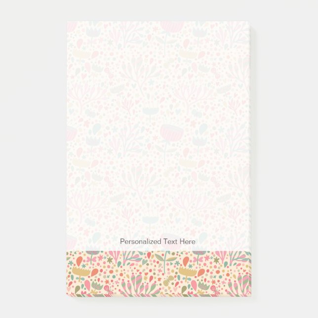 Bright floral pattern post-it notes (Front)