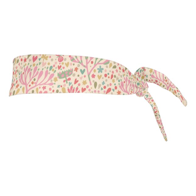Bright floral pattern tie headband (Rotate 90)
