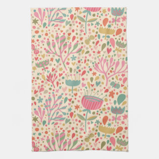 Bright floral pattern towel