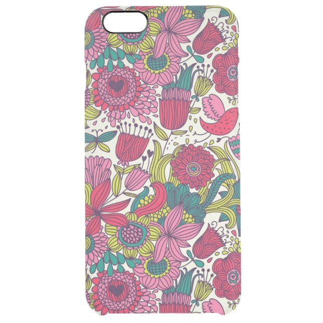 Bright floral pattern uncommon iPhone case (Back)