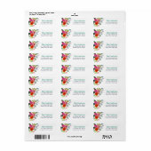 Bright Floral Personalized Return Address Labels (Full Sheet)