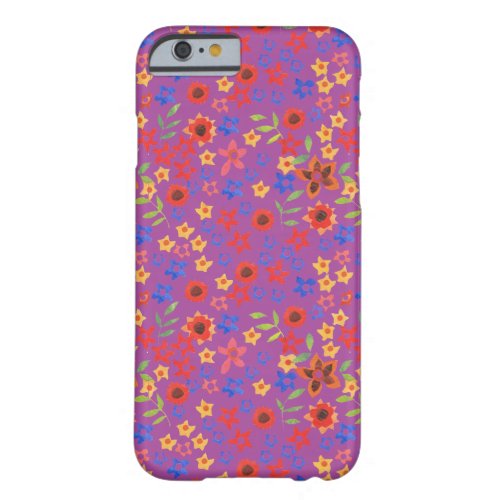 Bright Floral Print on Magenta iPhone 6 Case
