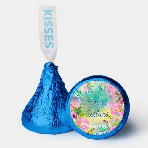 Bright Floral Profusion Bridal Shower Hersheys Kisses