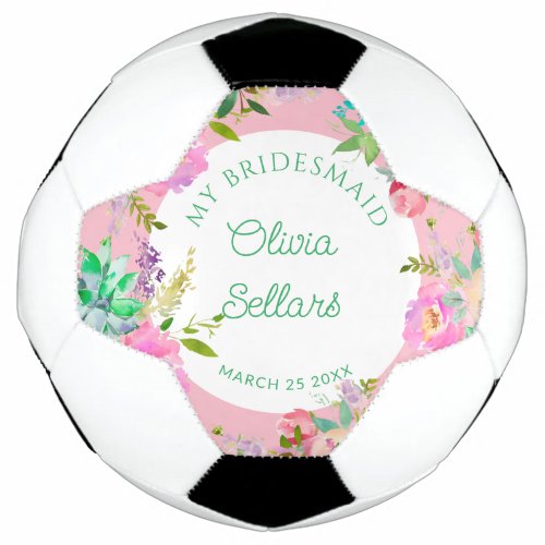 Bright Floral Profusion Bridal Shower Soccer Ball